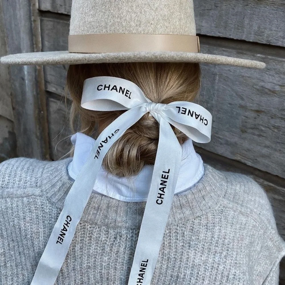 ‼️SALE $18 for 2 yards‼️Chanel Grosgrain Gift Wrapping Ribbon
